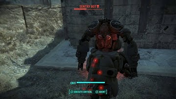 How to kill a sentry bot in Fallout 4