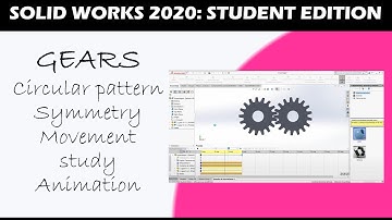 Creating Gears in SolidWorks 2020 using Circular pattern, Symmetry, and other easy tools + MOVEMENT
