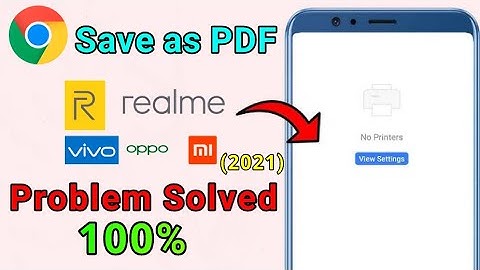 Save as PDF not working in Android | chrome print problem | Realme Android 11 PDF Save problem fixed