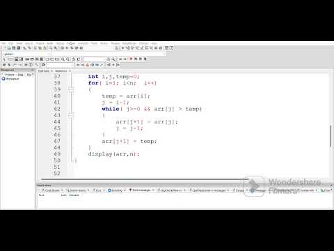 Insertion sort using c | Programming | Insertion sort