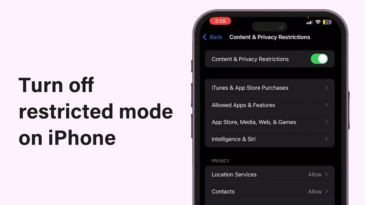 How To Turn Off Restricted Mode On iPhone 2025 | Disable Content ...