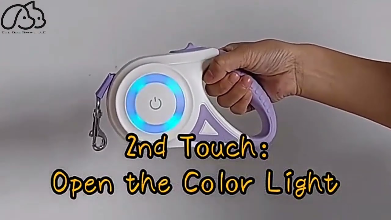 Pet LED Light-Up Leash for Dogs and Cats Automatic Retractable Leash 