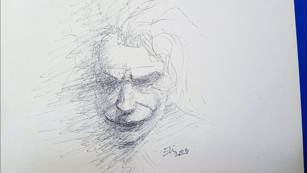 Joker Ballpoint Pen Drawing YouTube joker-ballpoint-pen-drawing-youtube