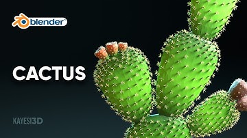 Simple Cactus in Blender | 3D Modeling Timelapse