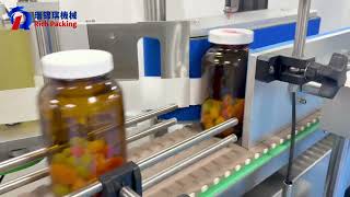 Rich packing's 16 lane gummy counting and bottling line with cartoning box packing machine