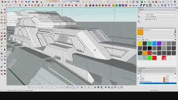 Google Sketch Up Spaceship Modeling - Heavy Assault Ship Part 3