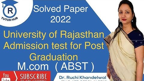Paper solution | Q. 1 to Q. 50 | URATPG | ABST | Paper 2022 | Dr. Ruchi Khandelwal