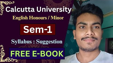 CU CCF 1st Semester English Honours / Major / Minor DSC-1 Syllabus, FREE E-BOOK and Suggestions 