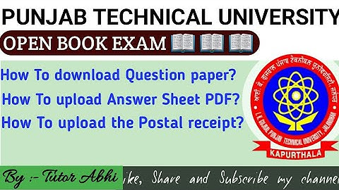 🔴OBE-PTU Exam Instructions | How To download Question Paper Upload Answers Sheet PDF| Postal receipt