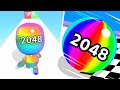 Ball Run 2048 vs Man Run 2048 : ASMR Gameplay! Walkthrough, iOS Android