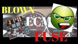 SYMPTOMS OF A BLOWN ECM BATTERY FUSE AND HOW TO FIX IT, CHECK ENGINE LIGHT/ NO START