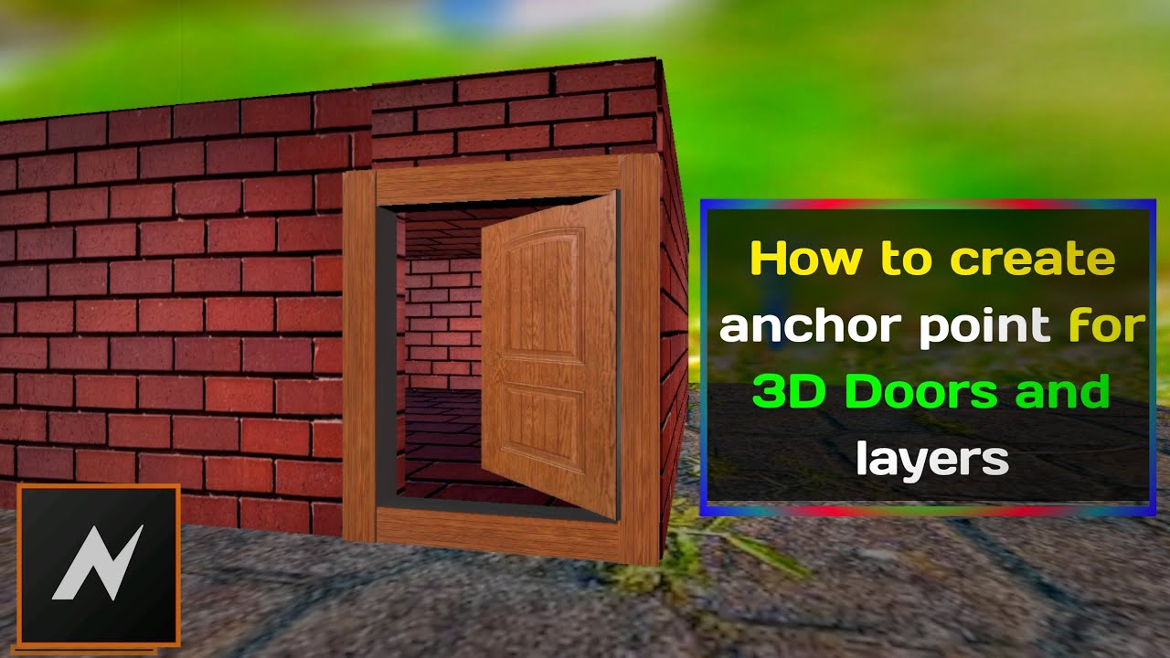How to create Pivot/anchor point for 3D door/layers | node video ...