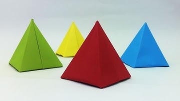Easy Origami Paper Pyramid Making Tutorial | How to make an origami 3d Pyramid | DIY Paper Crafts
