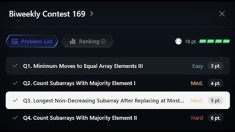 leetcode  Biweekly Contest 169 solutions https://t.me/codingSoln_ss oa help https://t.me/coderhelpp