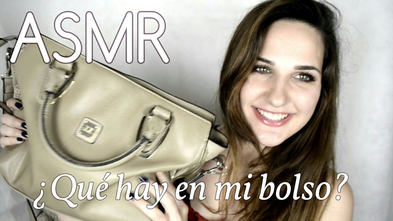 ASMR Español || ¿Qué hay en mi bolso/cartera? (Tapping, scratching, crinkling y sonidos de cuero)