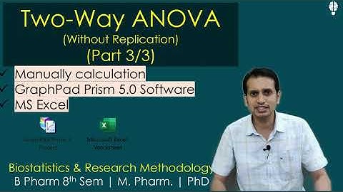 ANOVA (Part 3/3): Two-Way ANOVA without Replicated Data | Calculations, GraphPad Prism and MS Excel