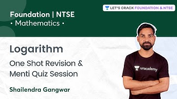 Logarithm | One Shot Revision + Menti Quiz | Mathematics | Shailendra Gangwar