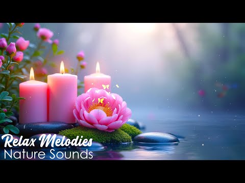 Spa Relaxation Piano Music 🌿 Water Sounds for Stress Relief~Peaceful Meditation Music