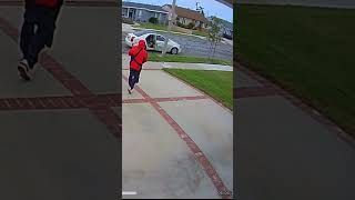 Red Jacket Man Steals Amazon Package | Caught on CCTV Camera