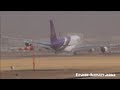 ✈✈大荒れの成田空港 超大型機の壮絶横風着陸 wind shear Crosswind landing NARITA RWY16R 成田空港 さくらの山