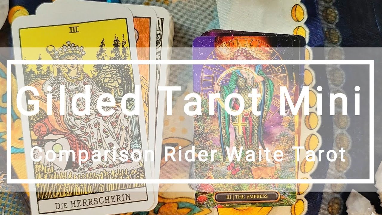 Gilded Rider Waite Gilded Tarot Mini Cards | Comparison Vergleich Rider Waite Tarot Deck ...