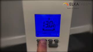 ELKAtherm UK - Programming Integrated Digital Stat