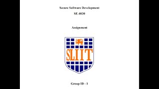 Secure Software Development Assignment
