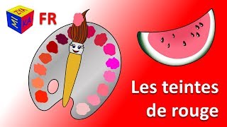 Apprends les couleurs avec un pinceau magique : les teintes de rouge. Dessin animé éducatif