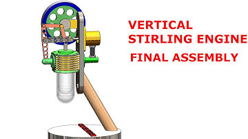 SolidWorks Tutorial Vertical Stirling Engine 37.Final Assembly