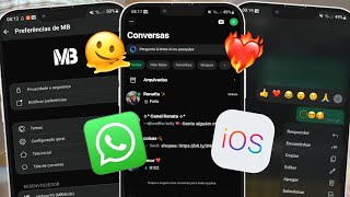 SAIU 🔥 WHATSAPP IGUAL IPHONE MB IOS 1.9.5 ATUALIZADO 2025 com EMOJIS IOS + FONTES IOS + DESFOQUE ✅