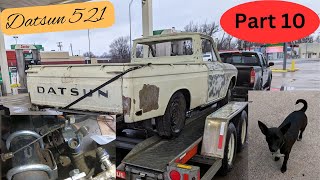 Datsun mini truck 521 restore part10. Rear disc brake cables. New fuse box.