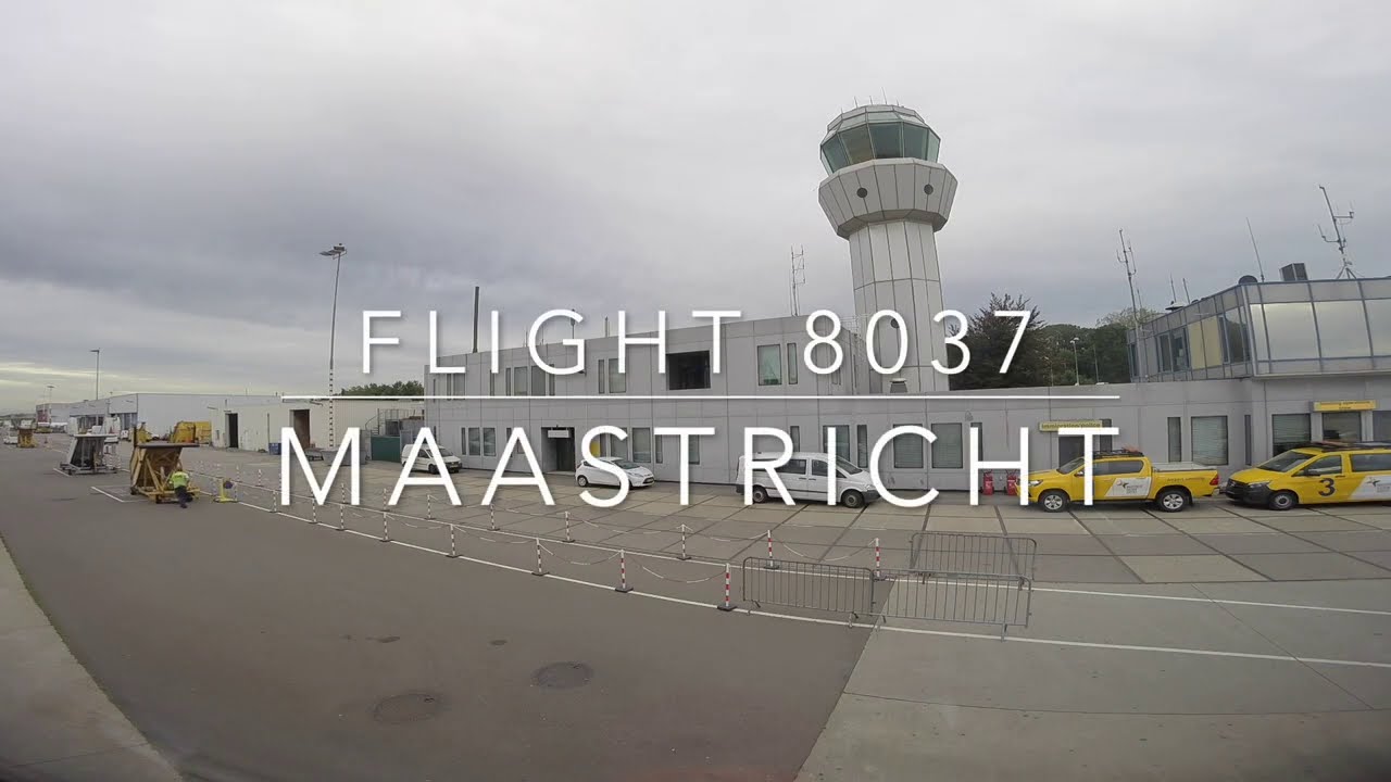 Departure runway 21 Maastricht Aachen Airport Beek (MST EHBK).
