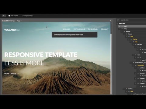 Open any Foundation Website - Working with Foundation in Pinegrow