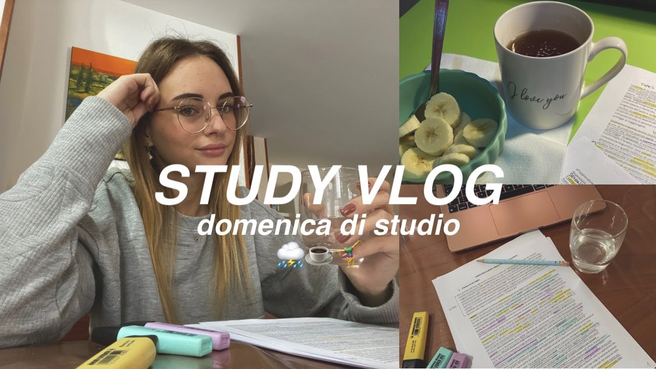 STUDY VLOG | domenica, pioggia, studio ⛈☕️🤸‍♀️