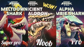 Noob vs Pro vs Super Pro ! - Hungry Shark World