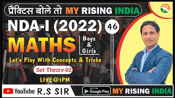 NDA (1) 2022 Mathematics #46 |NDA Mathematics Set Theory - 02 |NDA Maths | Mukesh Sir