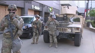 National guard troops were deployed to sacramento monday, according
the county sheriff.