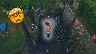 HE DID A QUINTUPLE FRONTFLIP ON A GARDEN TRAMPOLINE!