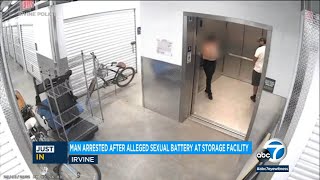 Video shows moments before sexual battery on woman at SoCal storage facility; suspect arrested