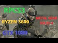 Rpcs3 metal gear solid 4 ryzen 3600 gtx 1080 part 1