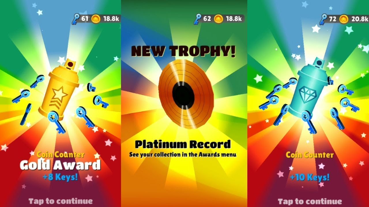 Subway Surfers - Trophy Hunter Award 