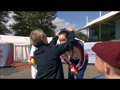 Women's long jump T44 | Victory Ceremony | 2014 IPC Athletics European Championships Swansea