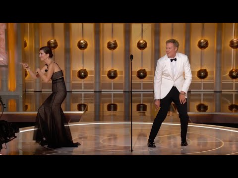 Will Ferrell x Kristen Wiig Present Male Actor Motion Picture MusicalComedy I 81St Golden Globes