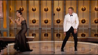 Will Ferrell & Kristen Wiig Present Male Actor - Motion Picture Musical/Comedy I 81st Golden Globes