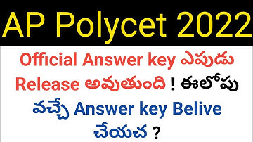 ap polycet 2022 when will release official key in telugu