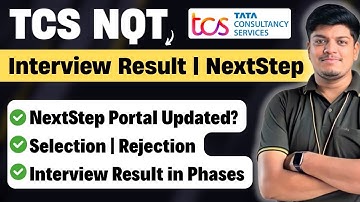 🔥TCS NQT Interview Result 2025 | TCS Nextstep Portal Updation | Track my Application | Rejection?