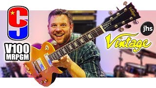 new guitar day - vintage v100 mrpgm (greeny moore)