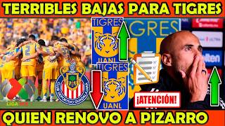 🔥🐯BOMBA! CONFIRMAN el MOTIVO por el QUE RENOVO PIZARRO! TERRIBLES BAJAS de TIGRES vs CHIVAS!