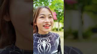 Spiderman model | Model Spider-Man transforms into real Spider-Man to rescue Spidergirl #shorts