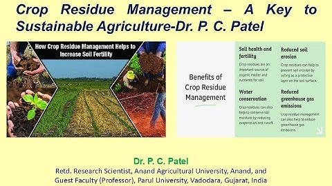 Crop Residue Management -Dr. P. C. Patel